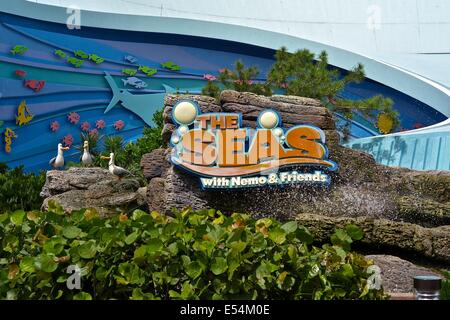 I Mari con Nemo e amici attrazione al parco Epcot del Walt Disney World Foto Stock