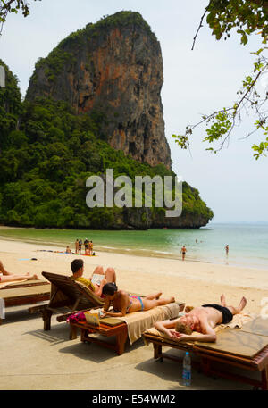 Railay Bay Resort & Spa hotel. Railay West Beach. Railay. Provincia di Krabi, Thailandia, in Asia. Foto Stock