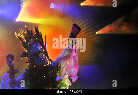 Ostrava, Repubblica Ceca. Il 20 luglio, 2014. Band svedese capra suona al festival di musica di colori di Ostrava in Ostrava, Repubblica ceca, 20 luglio 2014. Credito: Jaroslav Ozana/CTK foto/Alamy Live News Foto Stock