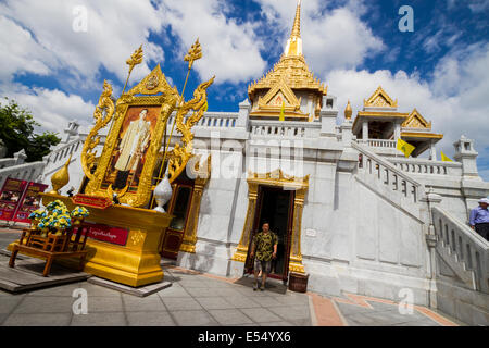 Tempio di Wat Traimit (Buddha d'oro). Bangkok, Thailandia, in Asia. Foto Stock