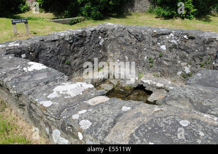 Fiera Ffynnon Pozzo santo nel villaggio Bryncroes Llyn Peninsula Gwynedd Foto Stock