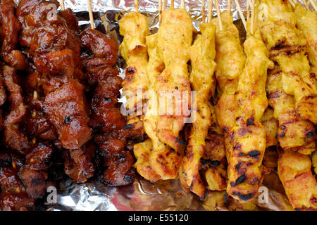 Cucinato al momento del kebab in vendita presso il southsea food fair festival 2014 England Regno Unito Foto Stock