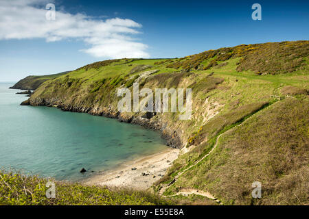 Regno Unito Galles, Gwynedd, Lleyn Peninsula, Aberdaron, Wales coast Path a Porth Simdde Foto Stock