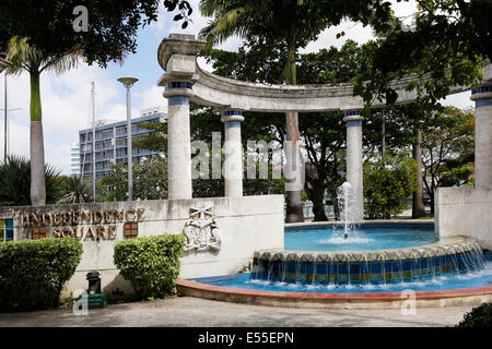 Piazza Indipendenza a Bridgetown, Barbados Foto Stock