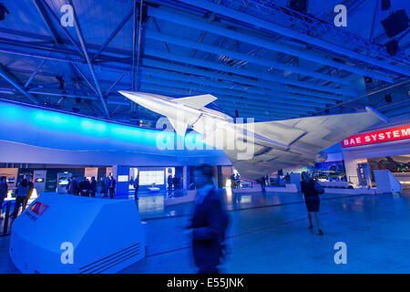 All'interno di BAE Systems Typhoon display a Farnborough International Air Show il 15 Luglio 2014 Foto Stock