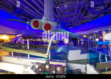 All'interno di BAE Systems Typhoon display a Farnborough International Air Show il 15 Luglio 2014 Foto Stock