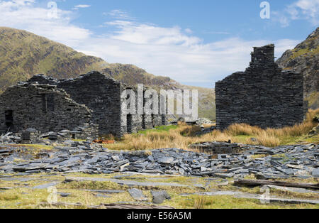 Vista di Rhosydd cava, Tanygrisiau, Blaenau Ffsetiniog in Snowdonia, il Galles del Nord Foto Stock