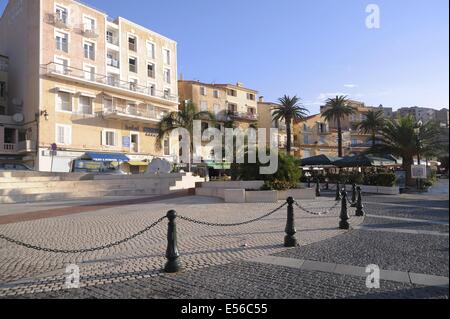 Francia, Haute Corse, Calvi, il Waterfront Foto Stock