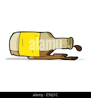 Cartoon birra fuoriuscito Illustrazione Vettoriale