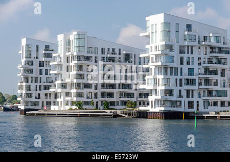 Havneholmen, moderno appartamento case, Copenhagen, Danimarca Foto Stock