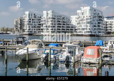 Havneholmen, moderno appartamento case, Copenhagen, Danimarca Foto Stock