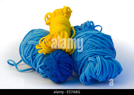 Colorate crochet riciclata sfere Foto Stock