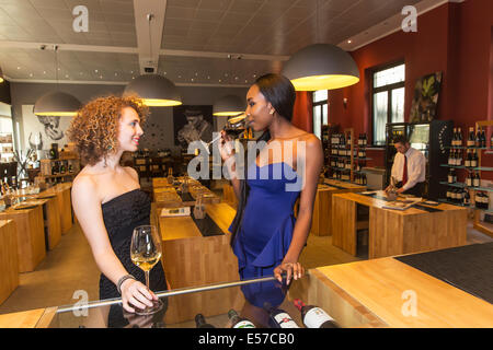 Happy hour alla winehouse Enotavola-Casa del Barolo, Torino, Piemonte, Italia, Europa Foto Stock