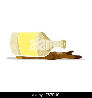 Cartoon birra fuoriuscito Illustrazione Vettoriale