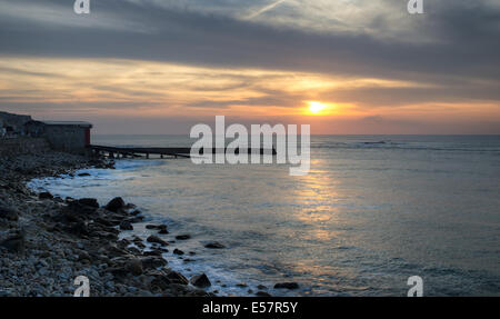 Sunset over Sennen Cove Foto Stock