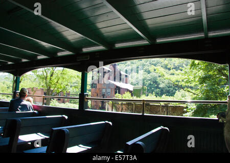 Abbandonato cartiera, Cass Scenic Railroad State Park, West Virginia, USA Foto Stock