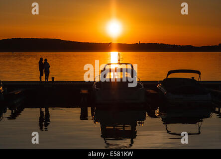 Notte estiva in Finlandia Foto Stock