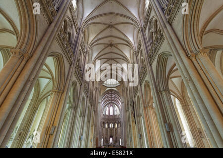 Gotica Cattedrale di Coutances, Coutances, Cotentin Penisola, Département Manche, Bassa Normandia, Francia Foto Stock