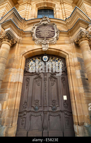 Portale principale della Basilica del Santo quattordici aiutanti anche Basilika Vierzehnheiligen, costruito 1743-1772 Foto Stock