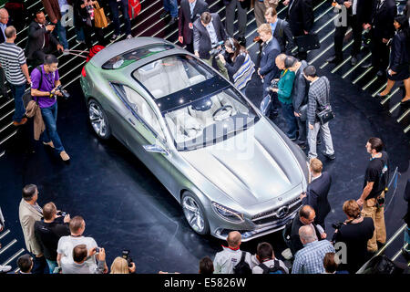 Premiere mondiale della Mercedes Classe S Coupe, 65th International Motor Show IAA 2013, Frankfurt am Main, Hesse, Germania Foto Stock