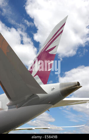 Qatar Airways Boeing 787 Dreamliner pinna di coda Foto Stock