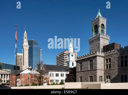 Downtown, Springfield, Massachusetts, STATI UNITI D'AMERICA Foto Stock