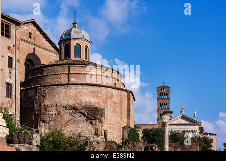 Santi Cosma e Damiano Chiesa situato nel Foro Romano, Roma, Italia Foto Stock