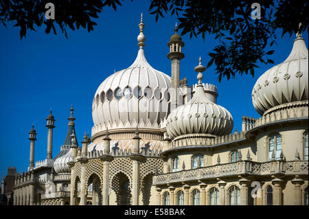 Brighton Royal Pavilion,Brighton, Sussex England,UK. Luglio 2014 Il Royal Pavilion è un ex residenza reale situato in luminose Foto Stock