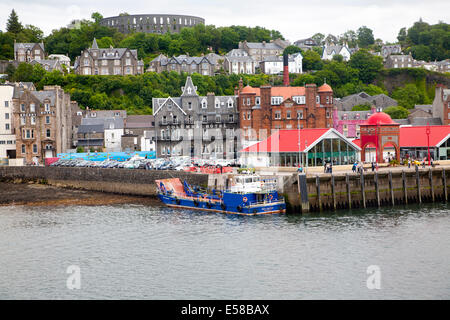 Waterfront quayside a Oban, Argyll and Bute, Scozia Foto Stock