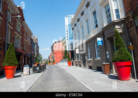 Broad Street in Hockley area della città di Nottingham, Inghilterra, Regno Unito Foto Stock
