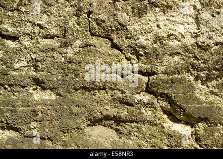 Antico muro sfondo, superficie rugosa Foto Stock