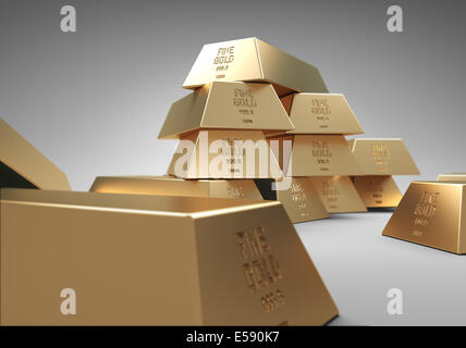 Barre dorate Foto Stock