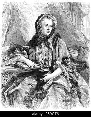 Marie Leszczyńska o Marie Leczinska, nato Maria Karolina Zofia Leszczyńska Felicja, 1703-1768, una regina consorte di Francia, Foto Stock