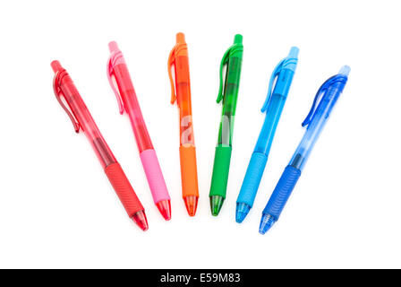 Gel colorato le penne dell'inchiostro. Foto Stock