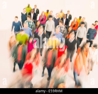 Folla a piedi Foto Stock