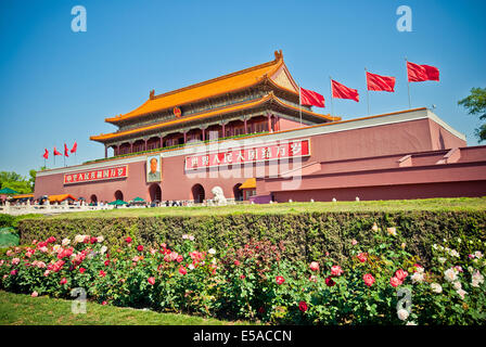 Mao Zedong il Mausoleo, Piazza Tiananmen, Pechino, Cina. Foto Stock