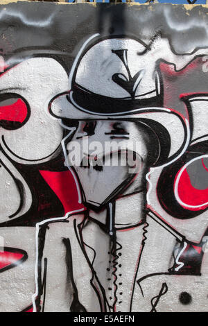 Cartoon grafica dell uomo elegante in Bowler cappello Foto Stock