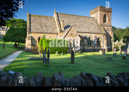 San Barnaba Chiesa di facilità, Snowshill, il Costwolds, Gloucestershire, Inghilterra Foto Stock