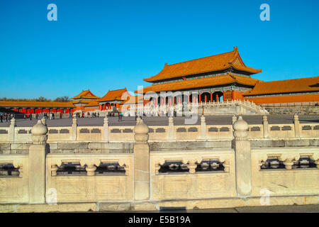 Taihe Gate e la piazza di Città proibita Foto Stock