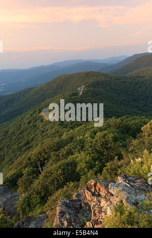 Skyline Drive e il Parco Nazionale di Shenandoah, Virginia, Stati Uniti d'America Foto Stock