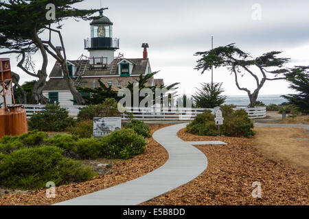 Point Pinos lighthouse, Pacific Grove California Foto Stock