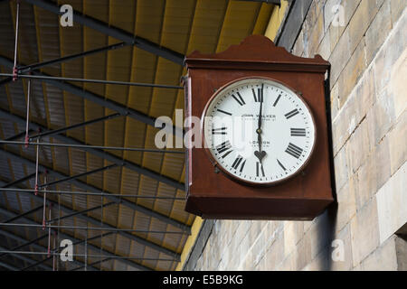 Orologio stazione a Pickering stazione ferroviaria, North Yorkshire Foto Stock