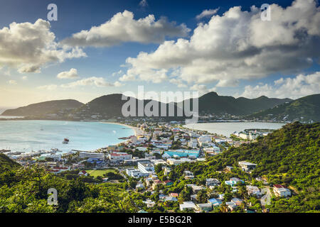 Philipsburg, Sint Maarten al grande stagno di sale. Foto Stock