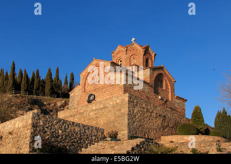 Sveti (SAN) Jovan Kaneo chiesa sul lago di Ohrid Foto Stock