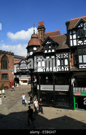 Bridge Street la struttura di legno edifici Chester Cheshire England Regno Unito Foto Stock