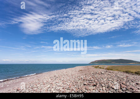 Spiaggia Di Ciottoli A Porlock Weir Nel Somerset Guardando