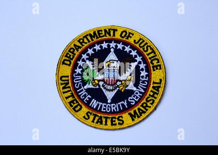 Dipartimento di Giustizia degli Stati Uniti badge Marshal Foto Stock