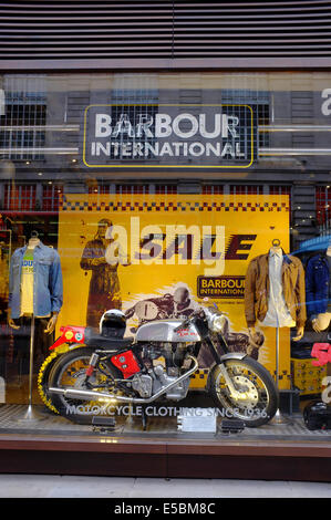 Barbour International designer fashion store a Londra Foto Stock