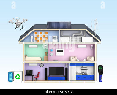 Smart house con energia apparecchi efficienti Foto Stock