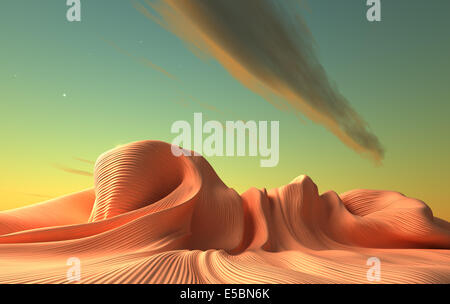 Mondo alieno. 3d paesaggio di fantasia Foto Stock